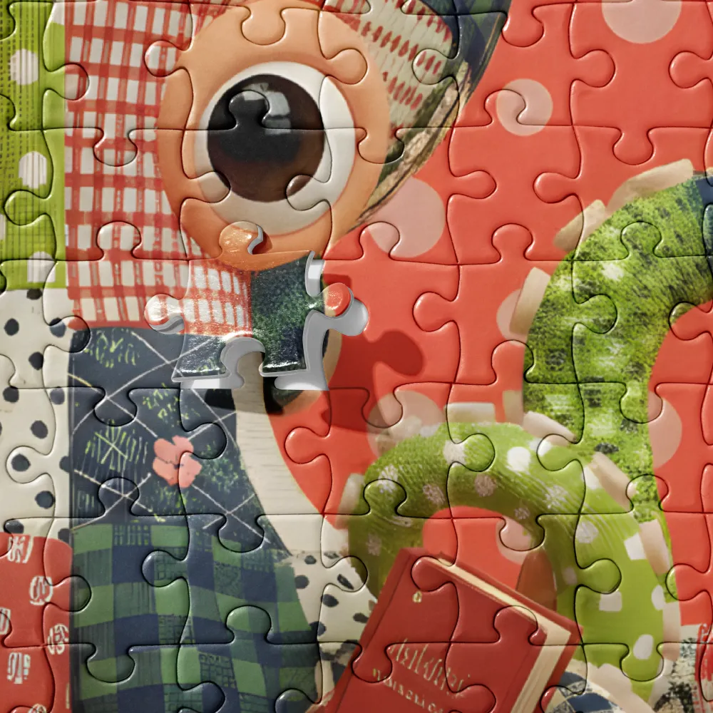 Patchwork Octopus 
 Jigsaw Puzzle in Tin Box