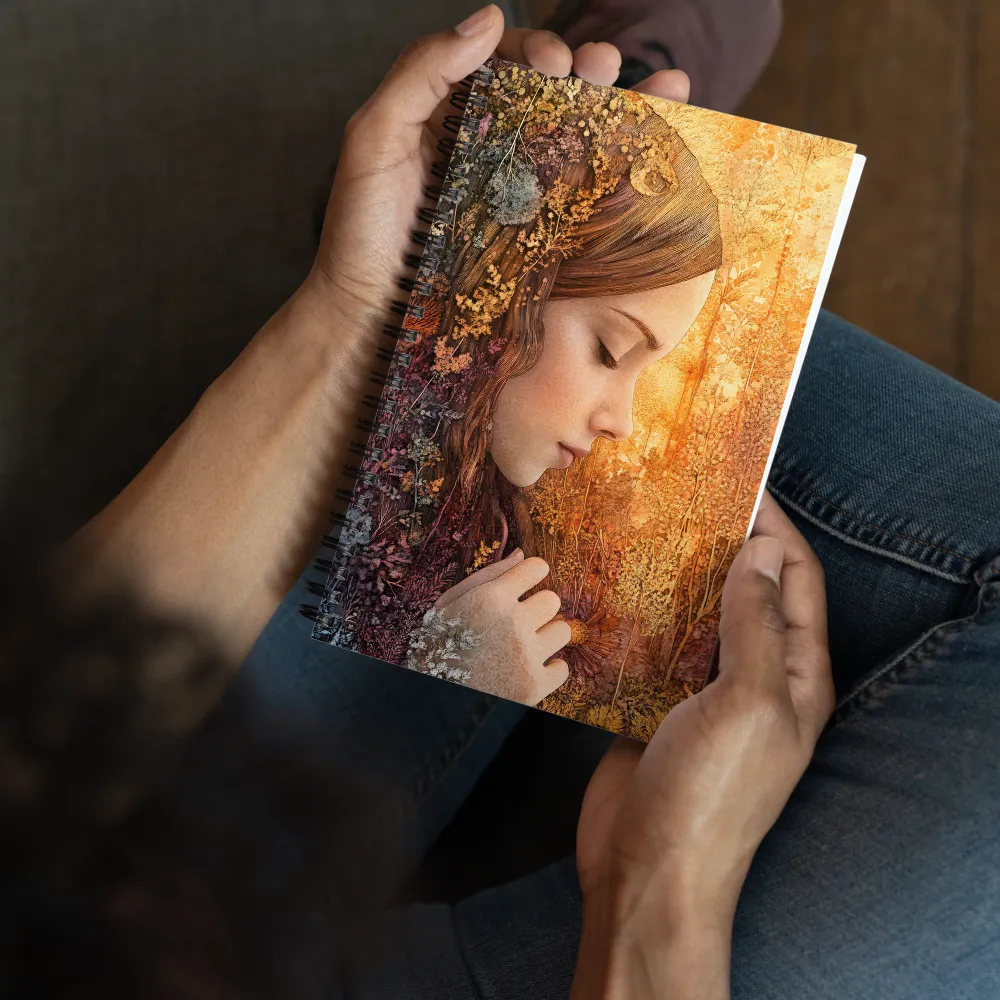 Serene Floral Embrace 
 Spiral Notebook | 140 pages