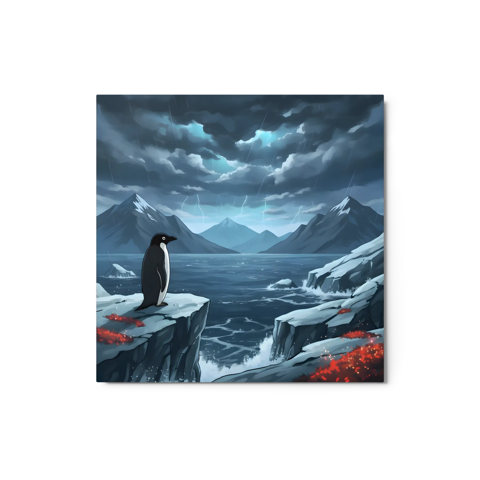 Pinguïn bij de storm