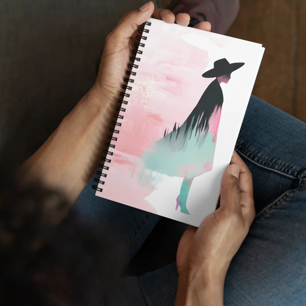 Ethereal Fashion Silhouette 
 Spiral Notebook | 140 pages