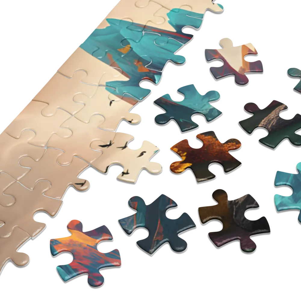 The Azure Peak 
 Jigsaw Puzzle in Tin Box
