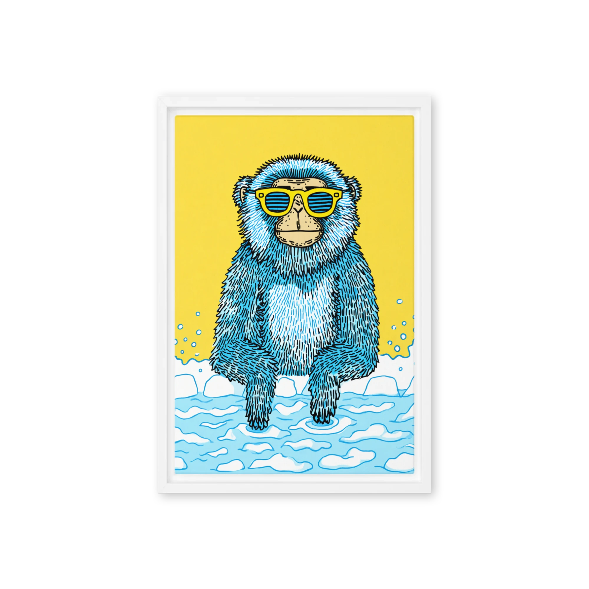 Cool Blue Monkey | Art Print