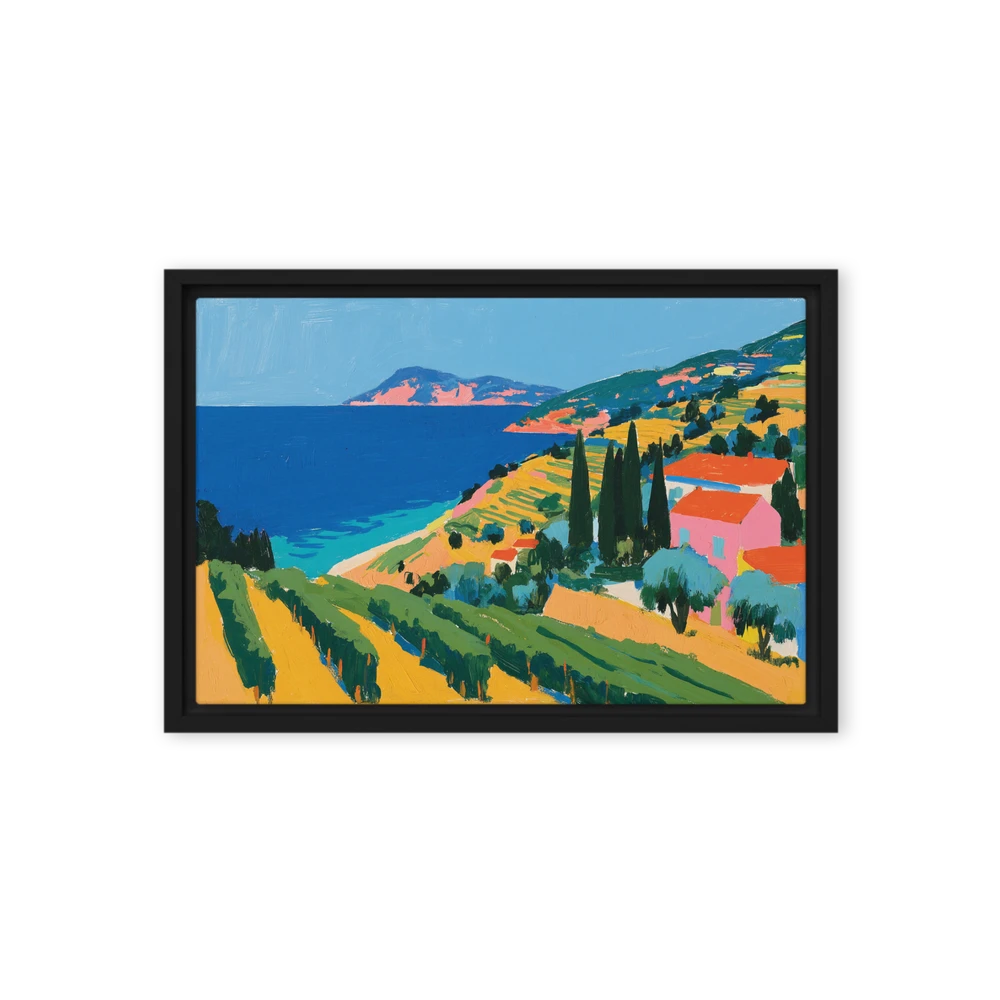 Sunlit Coastal Vineyard | Art Print