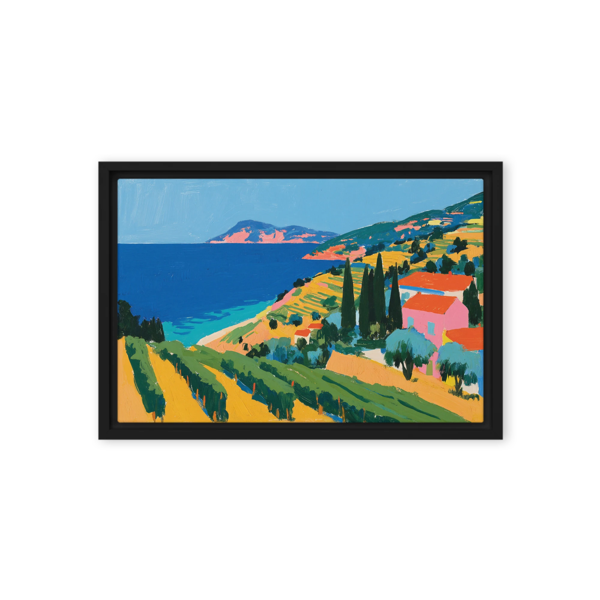 Sunlit Coastal Vineyard