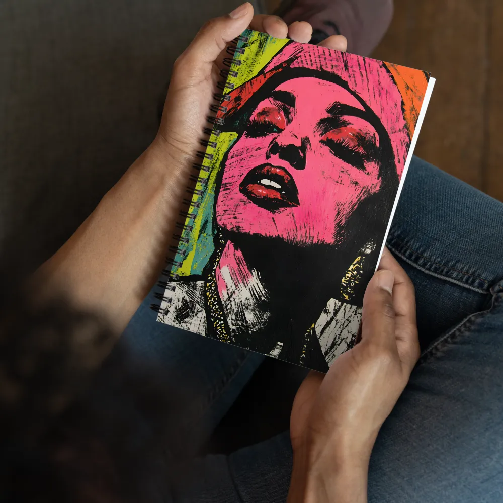 Expressionist Pink Portrait 
 Spiral Notebook | 140 pages