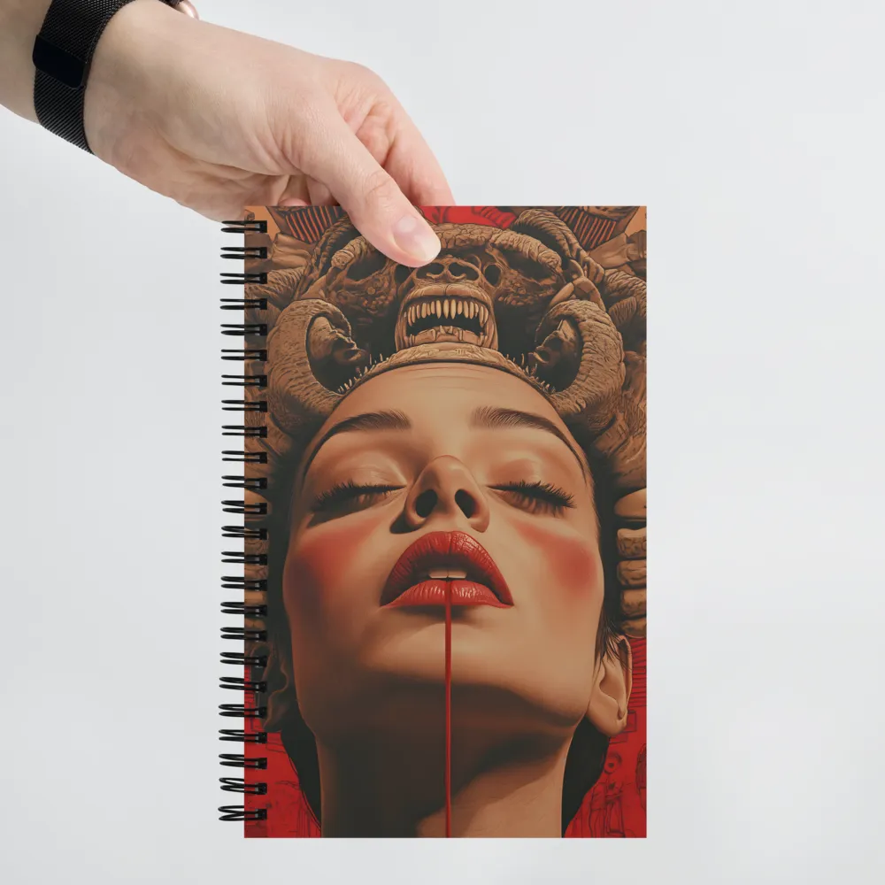 Crimson Headdress Portrait 
 Spiral Notebook | 140 pages