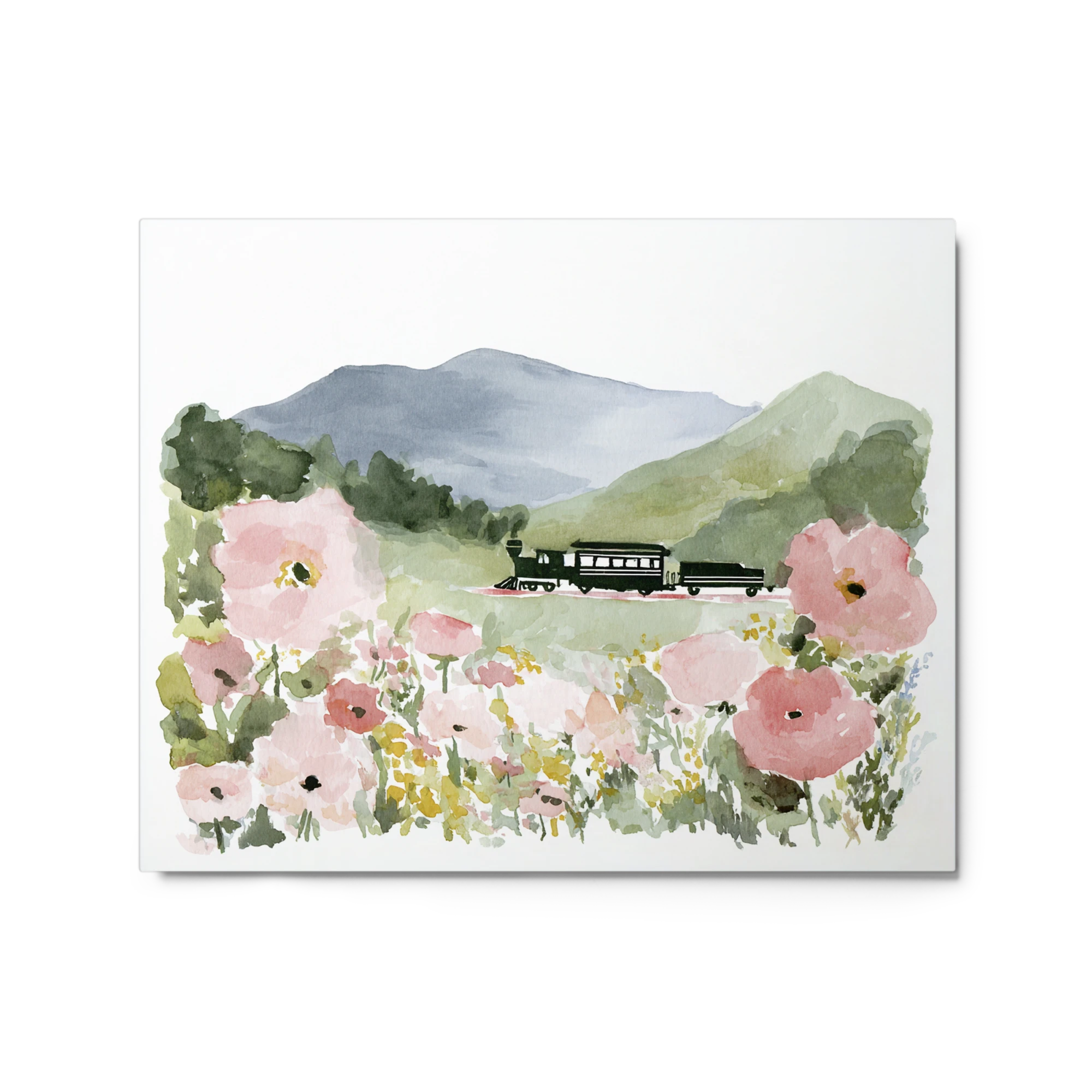 Steam Train through Poppy Field
