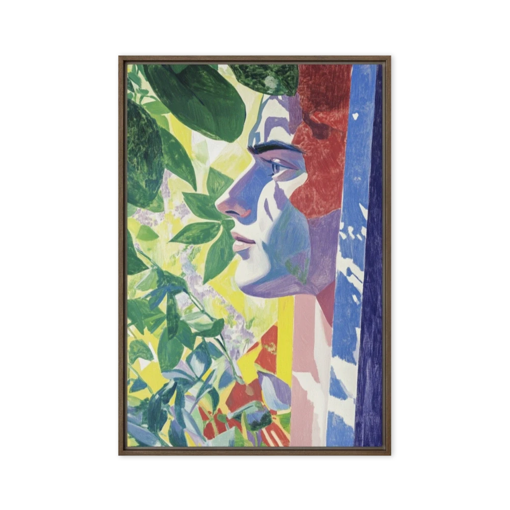 Abstract Portrait with Leaves