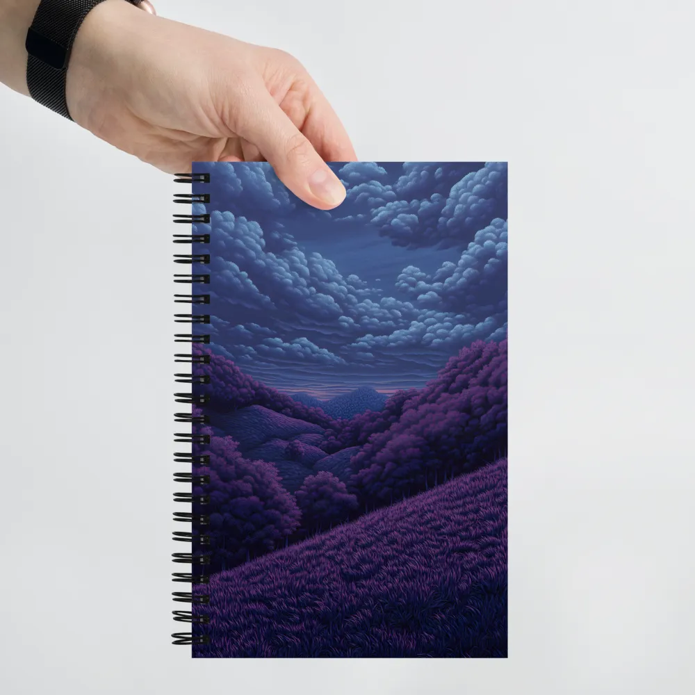 Nightfall in the Violet Hills 
 Spiral Notebook | 140 pages
