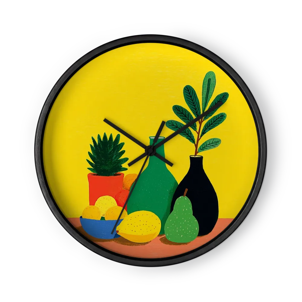 Still Life with Lemons and Pear | Wall Clock