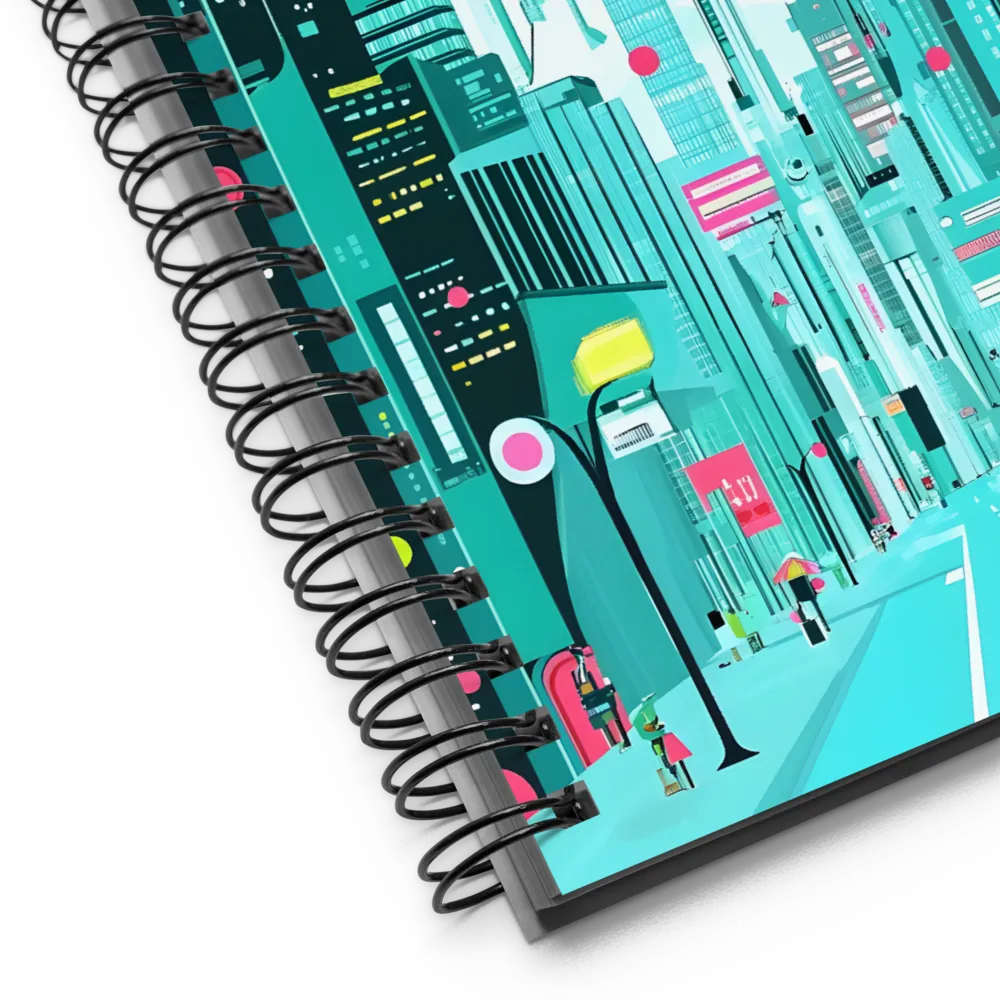 Neo-Metropolis Dreamscape 
 Spiral Notebook | 140 pages