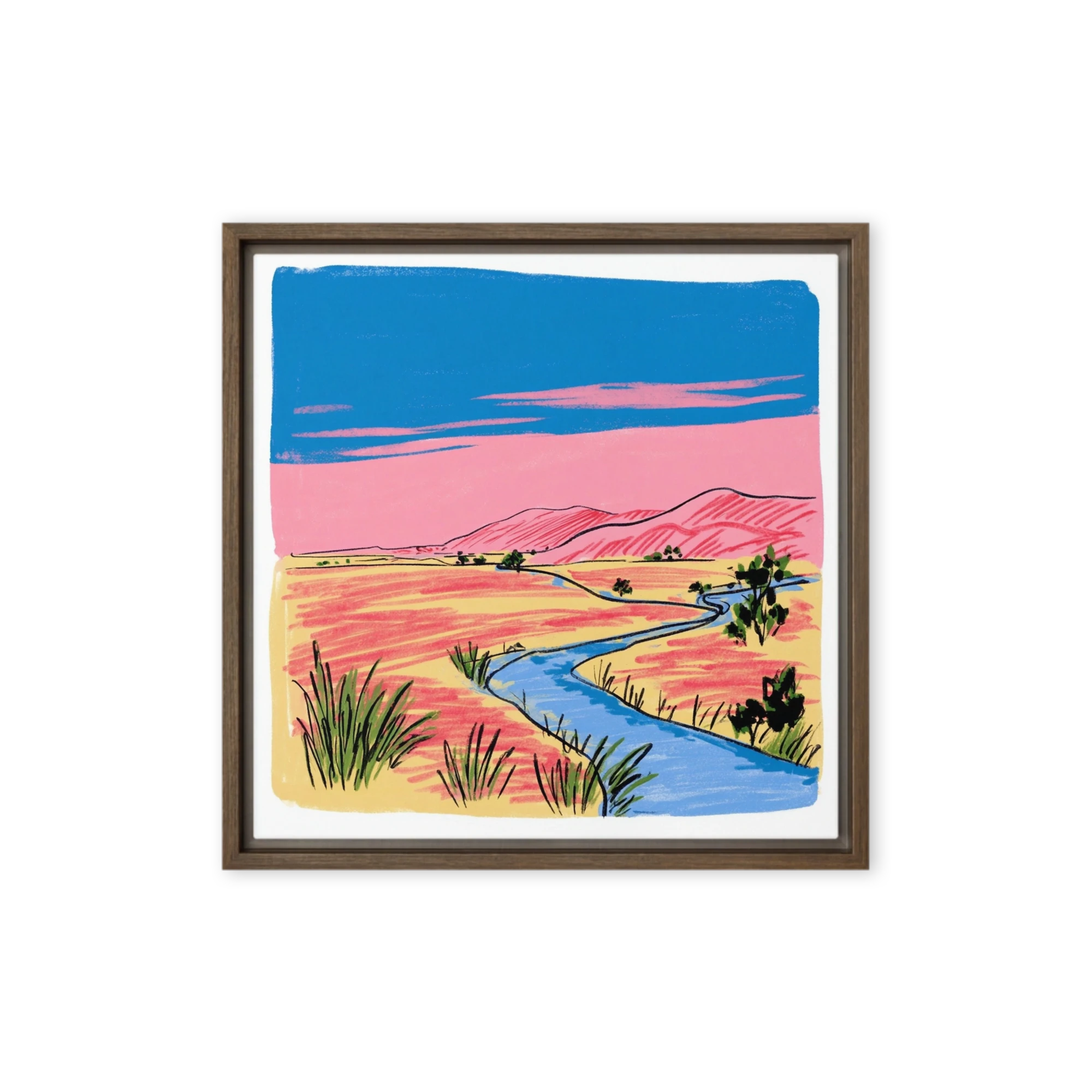 Winding Desert River