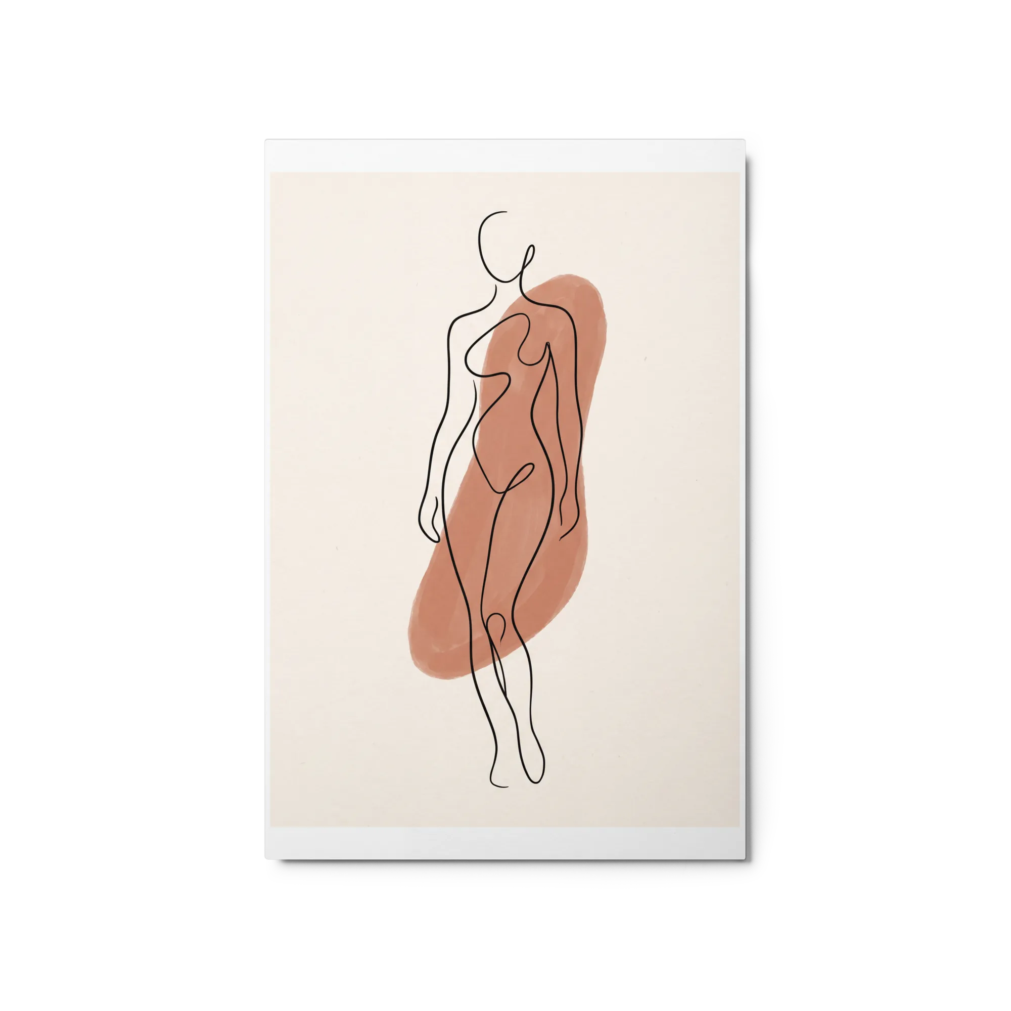 Continuous Form 
 Paper Print With Black Frame & Mat | 12″x 18″