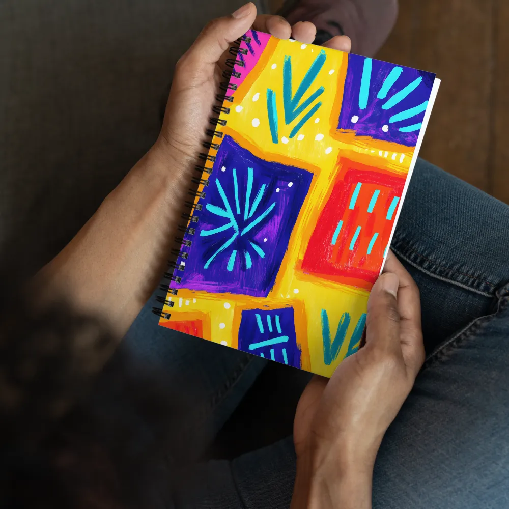 Vibrant Brushstroke Mosaic 
 Spiral Notebook | 140 pages