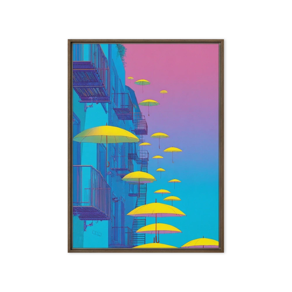 Flight of Yellow Umbrellas