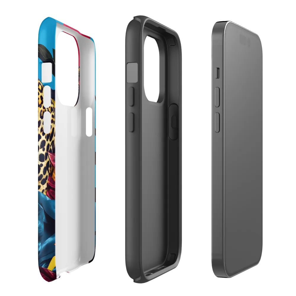 Playful Leopard in Vibrant Paradise | Phone Case