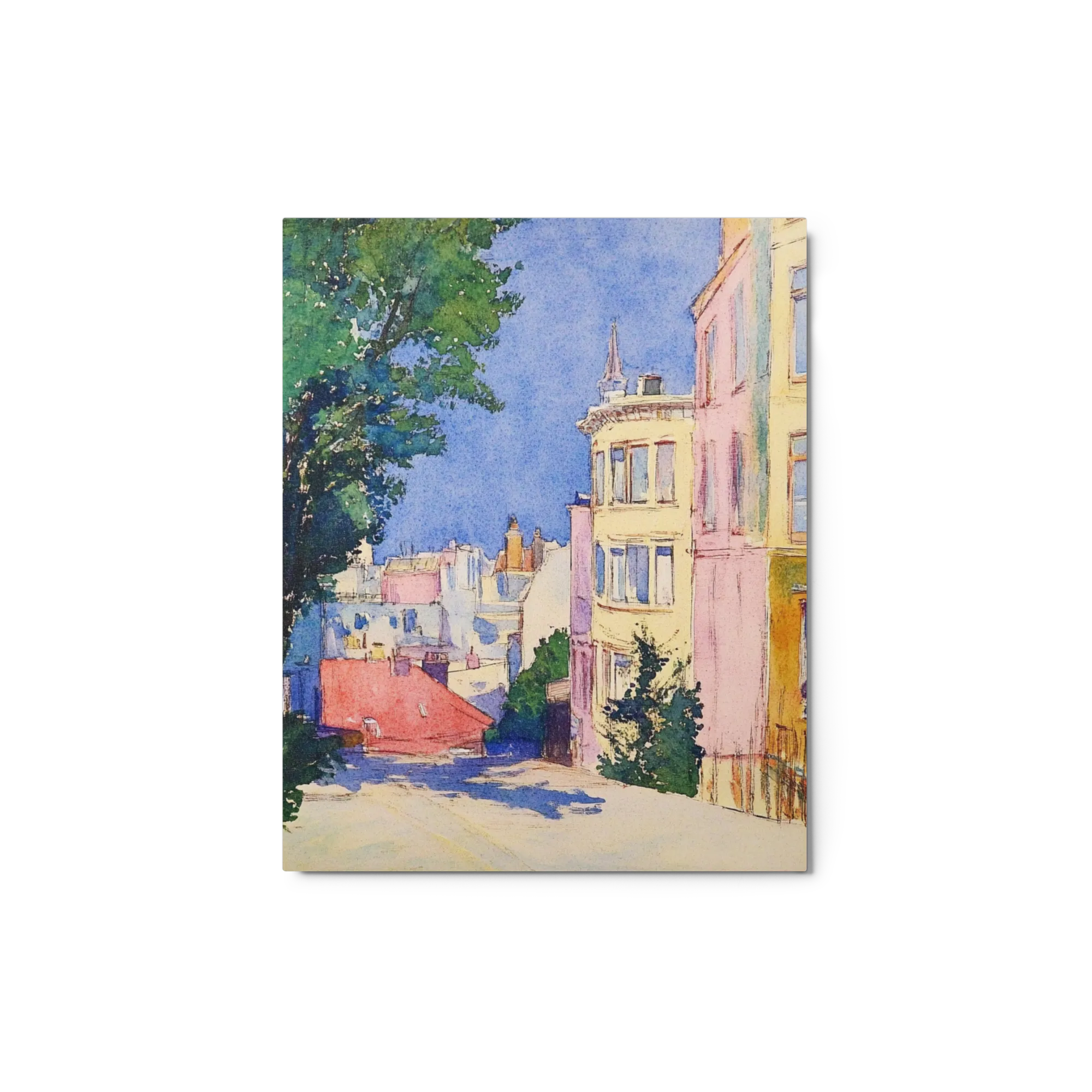 Urban Vista in Watercolor