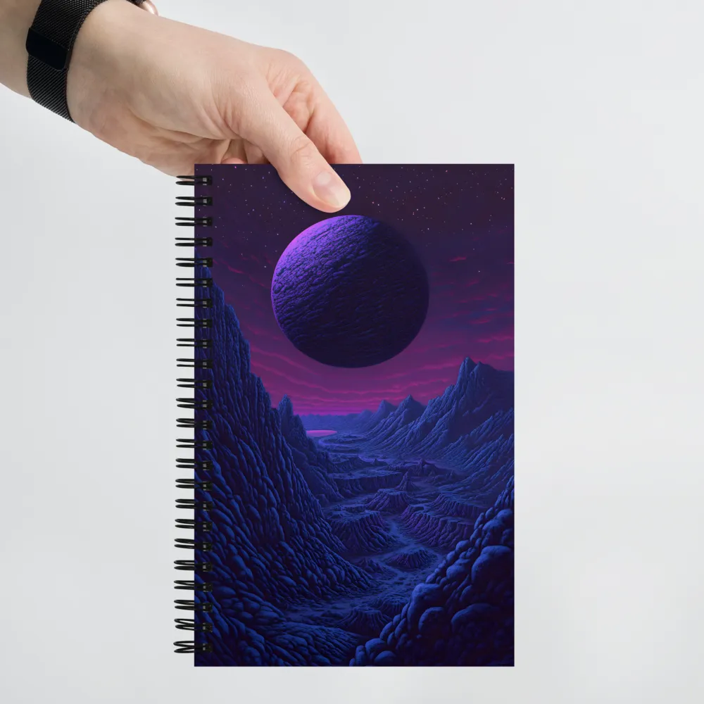Cosmic Peaks and Purple Orb 
 Spiral Notebook | 140 pages