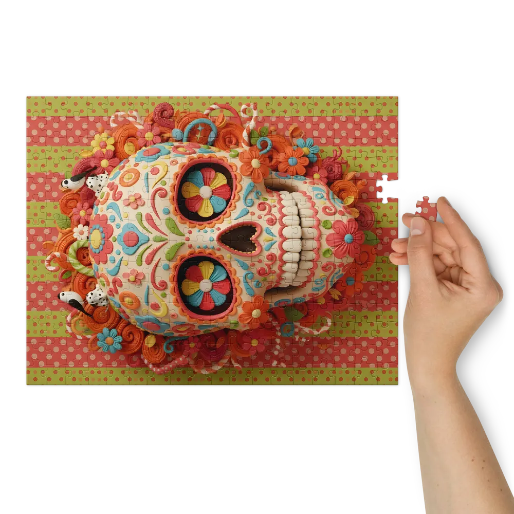 Floral Sugar Skull | Jigsaw Puzzles