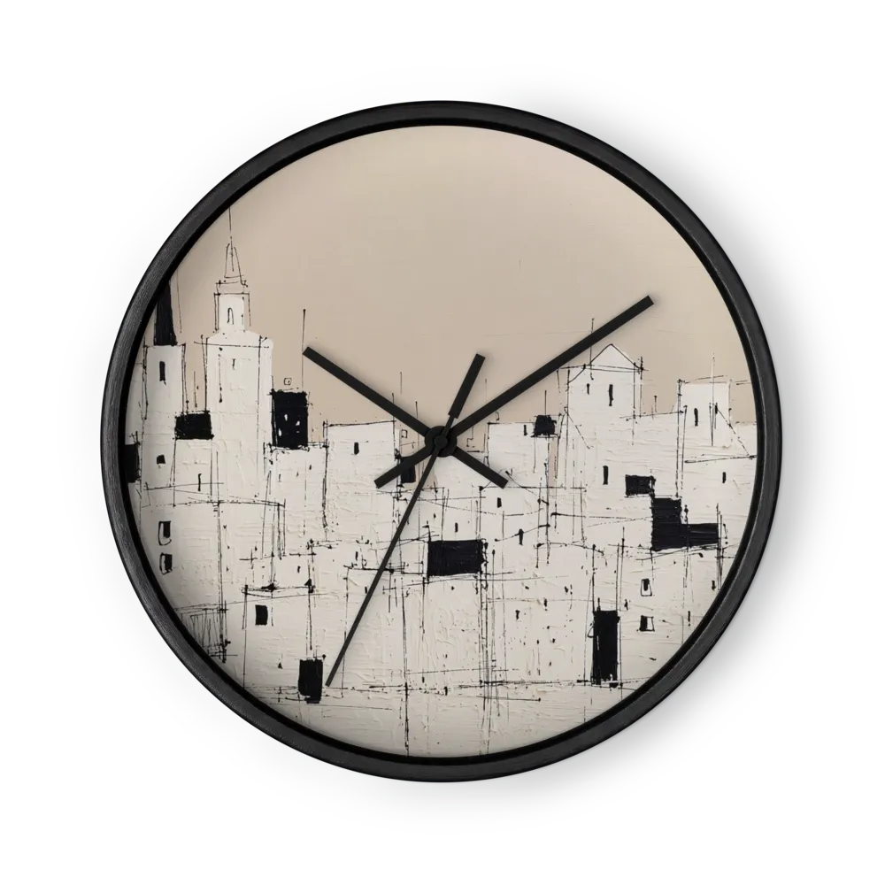 White Architectural Horizon | Wall Clock