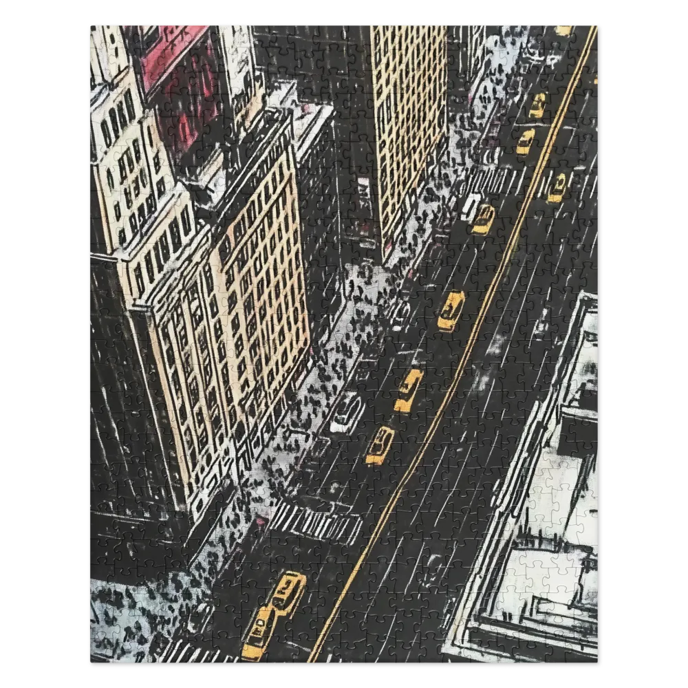 New York City Aerial 
 Jigsaw Puzzle in Tin Box