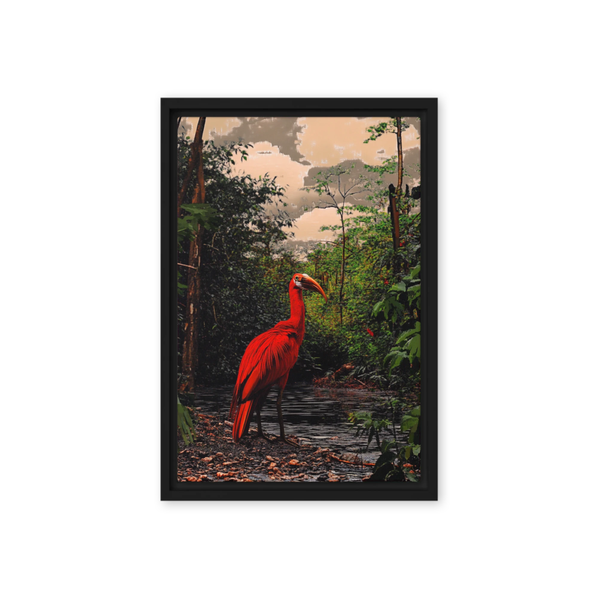 Scarlet Ibis by the Water
