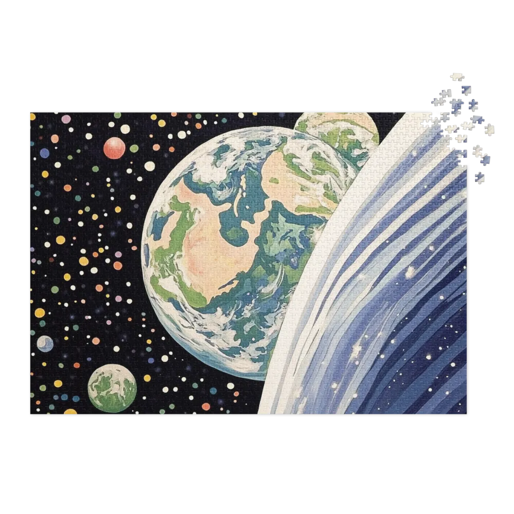 Surrealistic Earth in Space