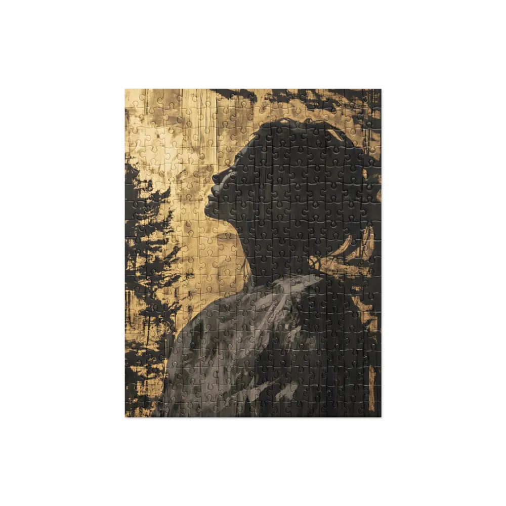 Golden Gaze 
 Jigsaw Puzzle in Tin Box