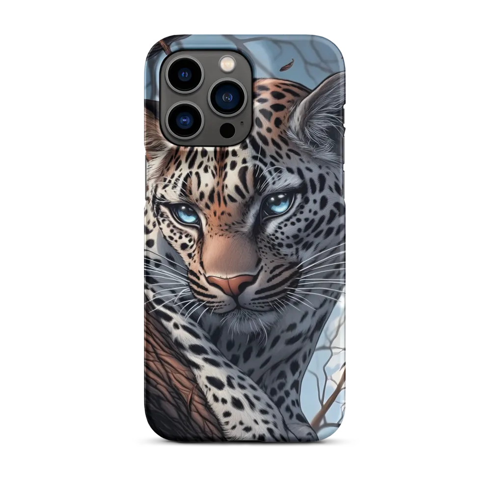 Leopard Illustration with Blue Eyes | Phone Case
