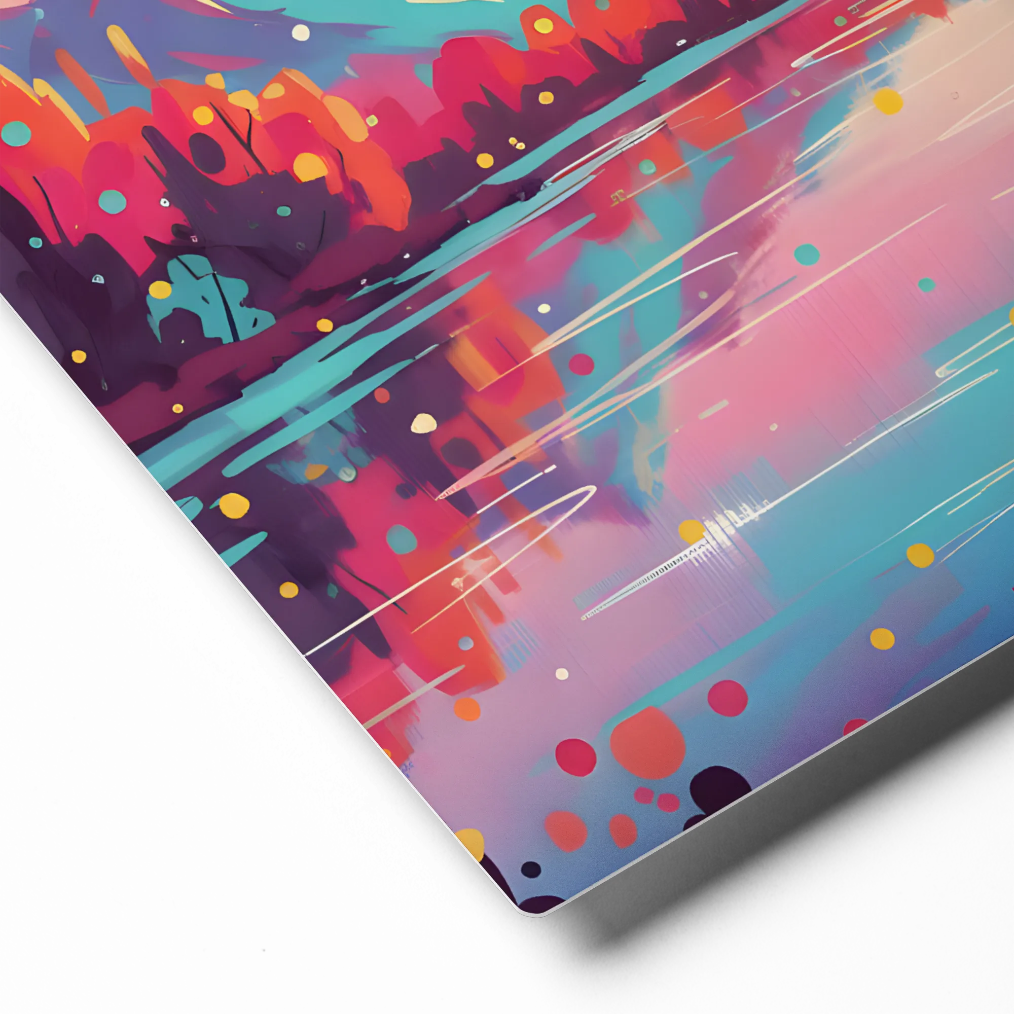 Vibrant Dreamscape Reflection 
 Canvas | 30″x 30″