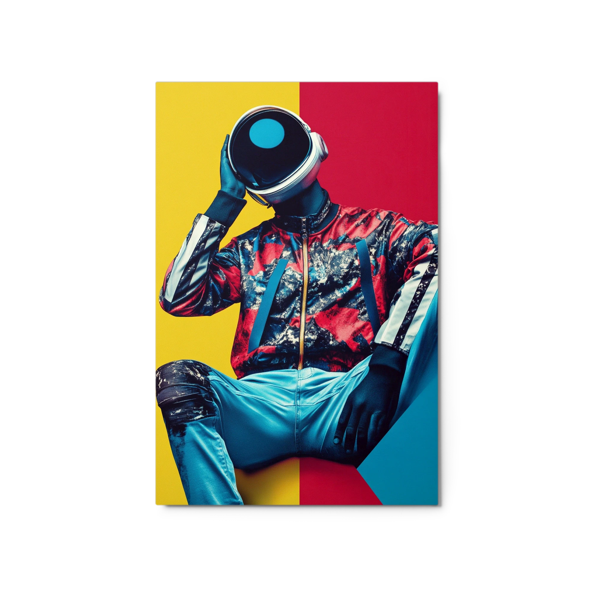 Astronaut Portrait in Bold Colors