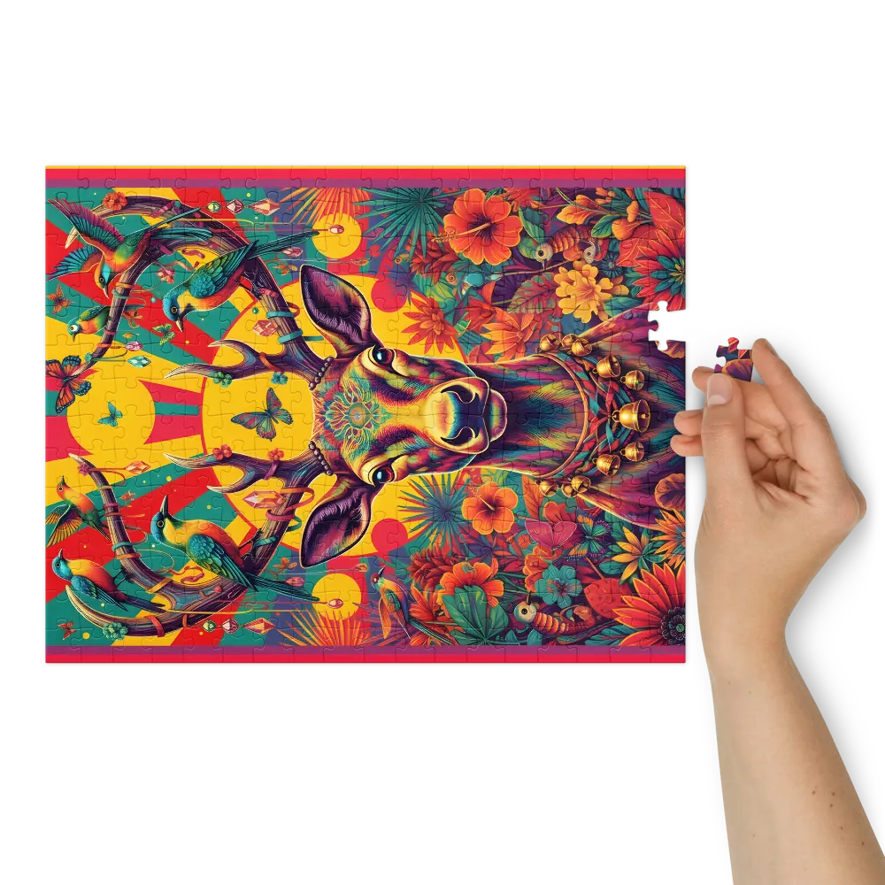 Psychedelic Stag | Jigsaw Puzzles