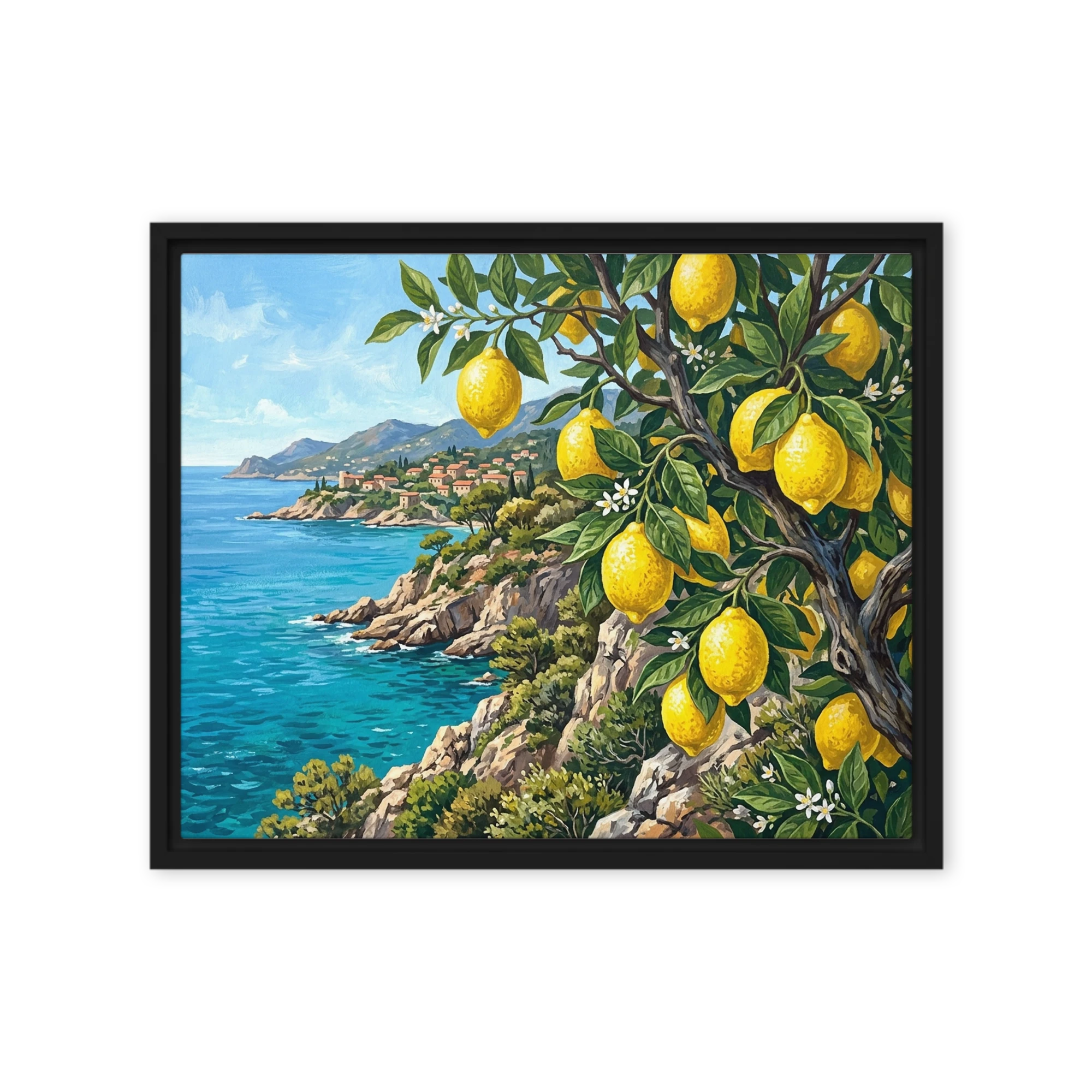 Lemon Tree by the Mediterranean Sea | Art Print