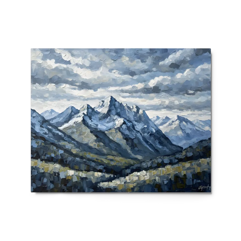 Alpine Impasto Majesty 
 Metal Print | 16″x 20″