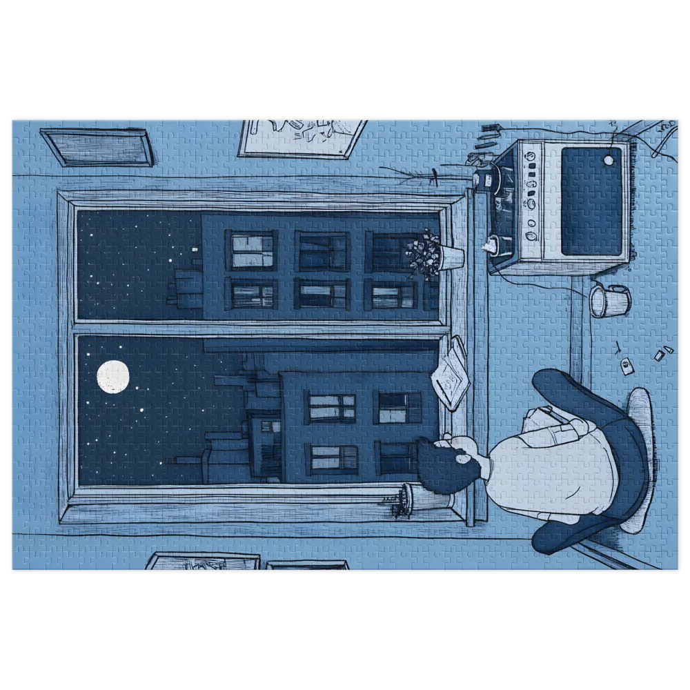 Midnight Contemplation 
 Jigsaw Puzzle in Tin Box