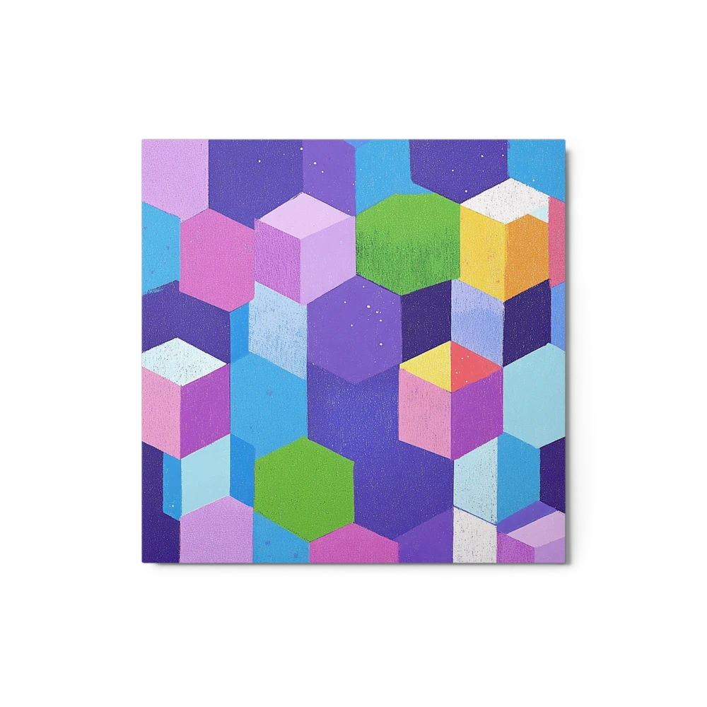 Colorful Isometric Cubes | Art Print