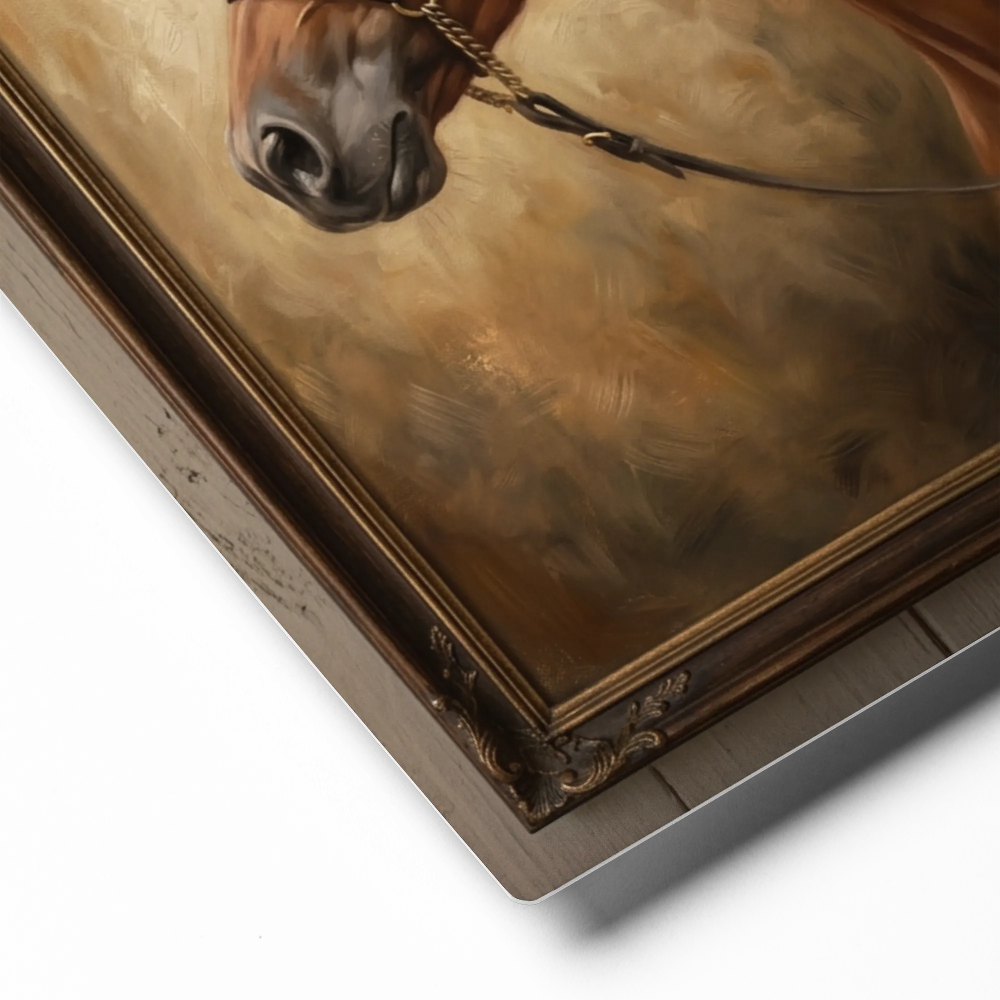 Noble Steed Portrait 
 Poster with White Frame | 8″x 10″