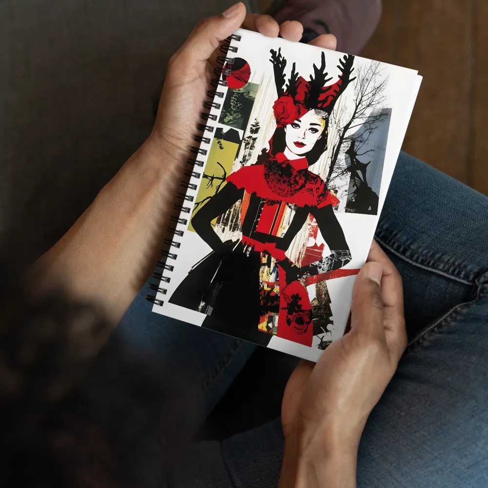 Enigmatic Fashion Collage 
 Spiral Notebook | 140 pages