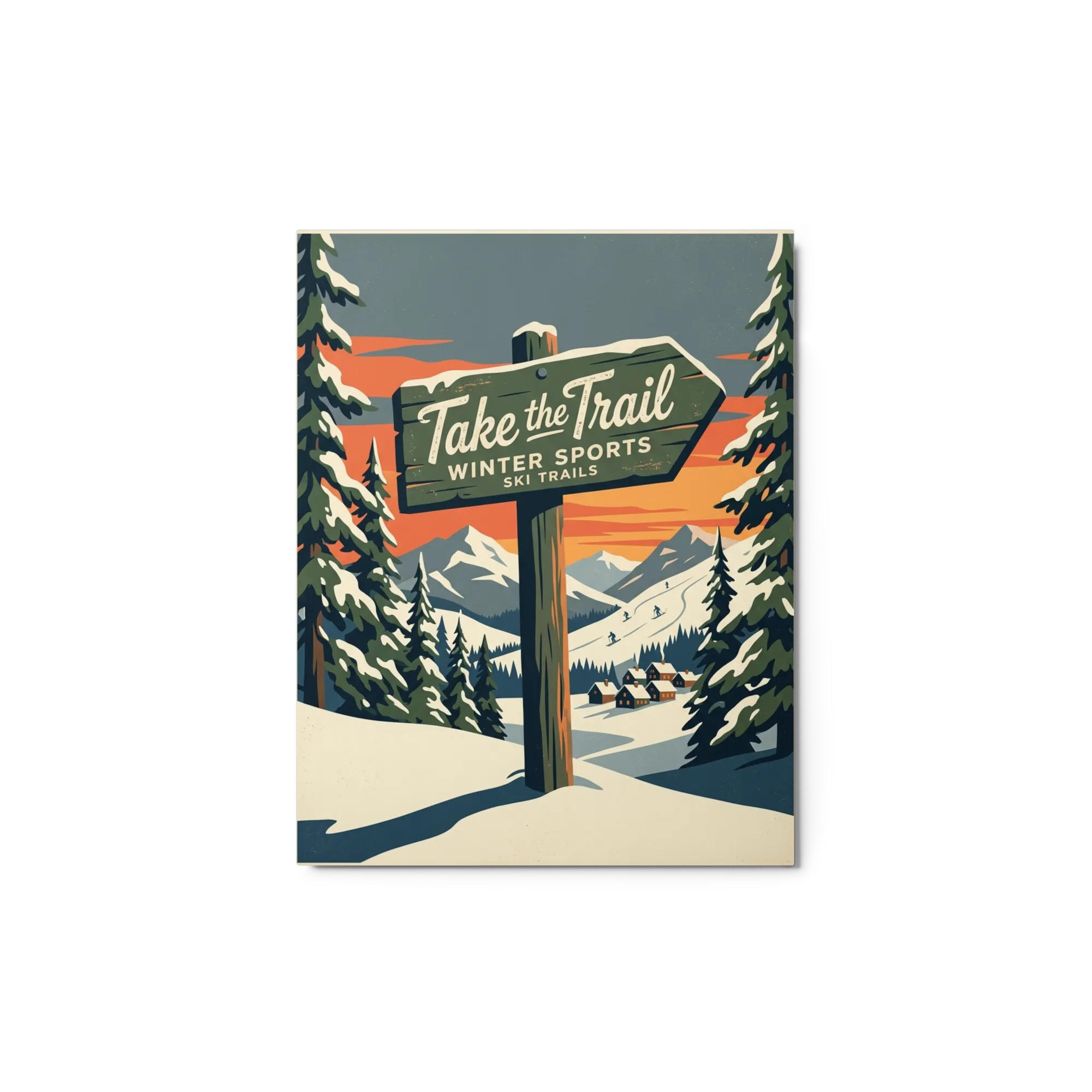 Take the Trail 
 Canvas with White Frame