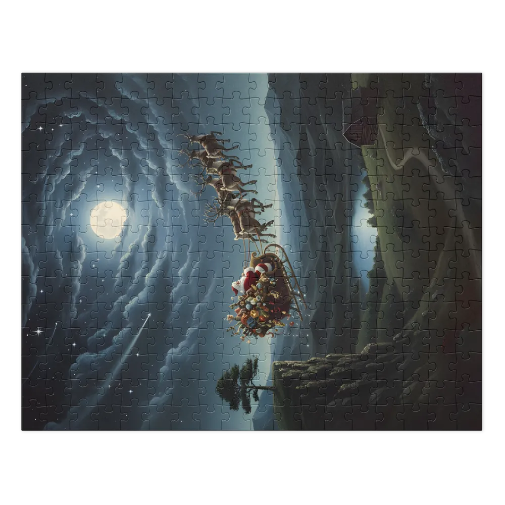 Santa's Moonlit Flight | Jigsaw Puzzles