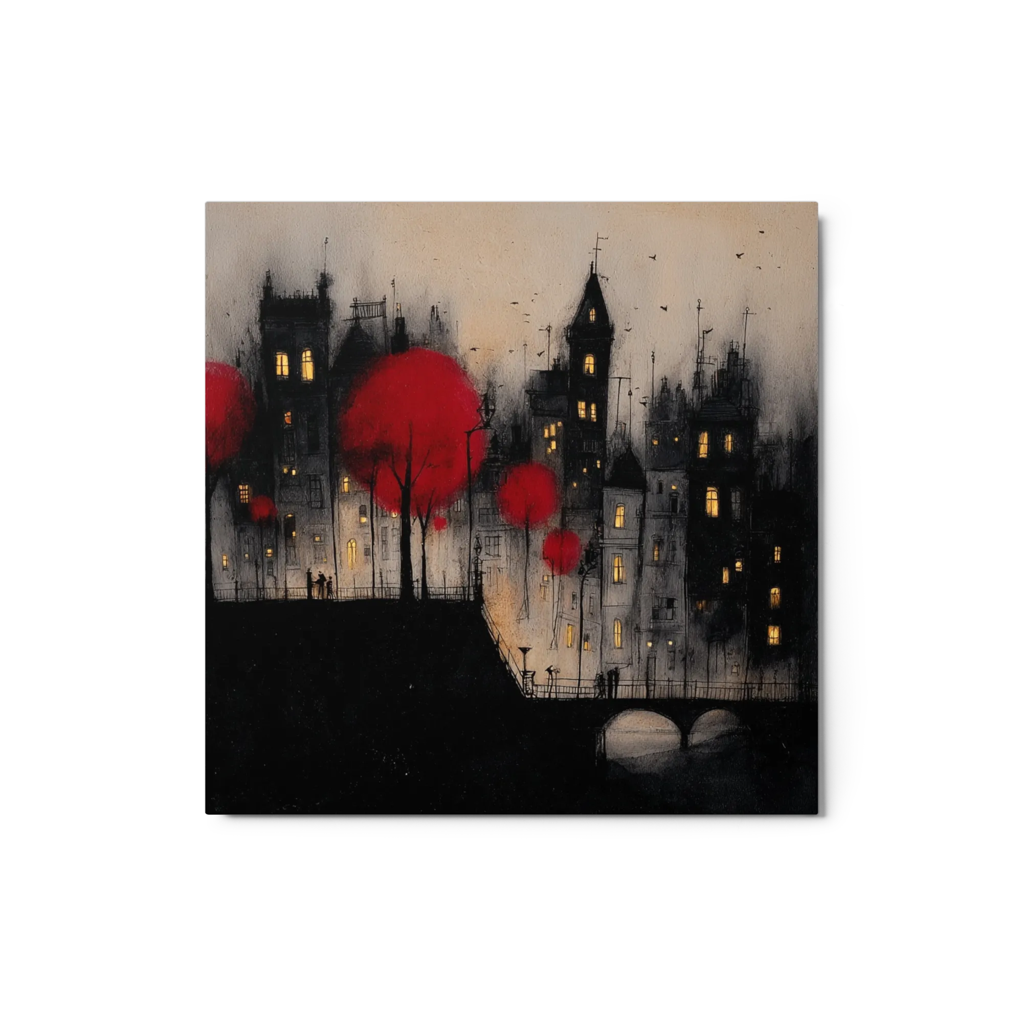 Red Trees in Dark City