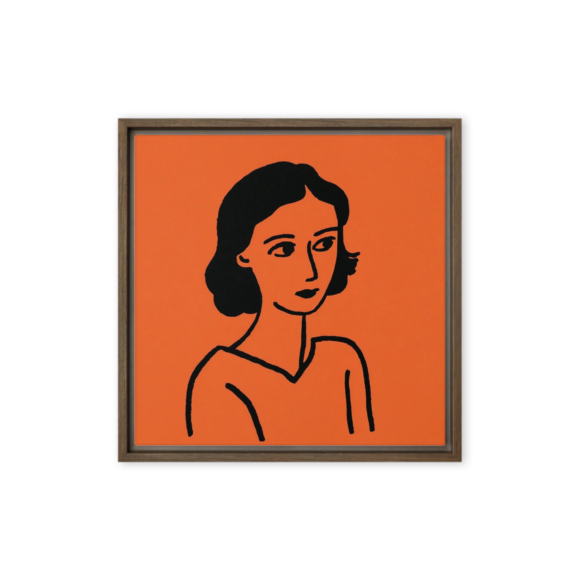 Portrait on Orange