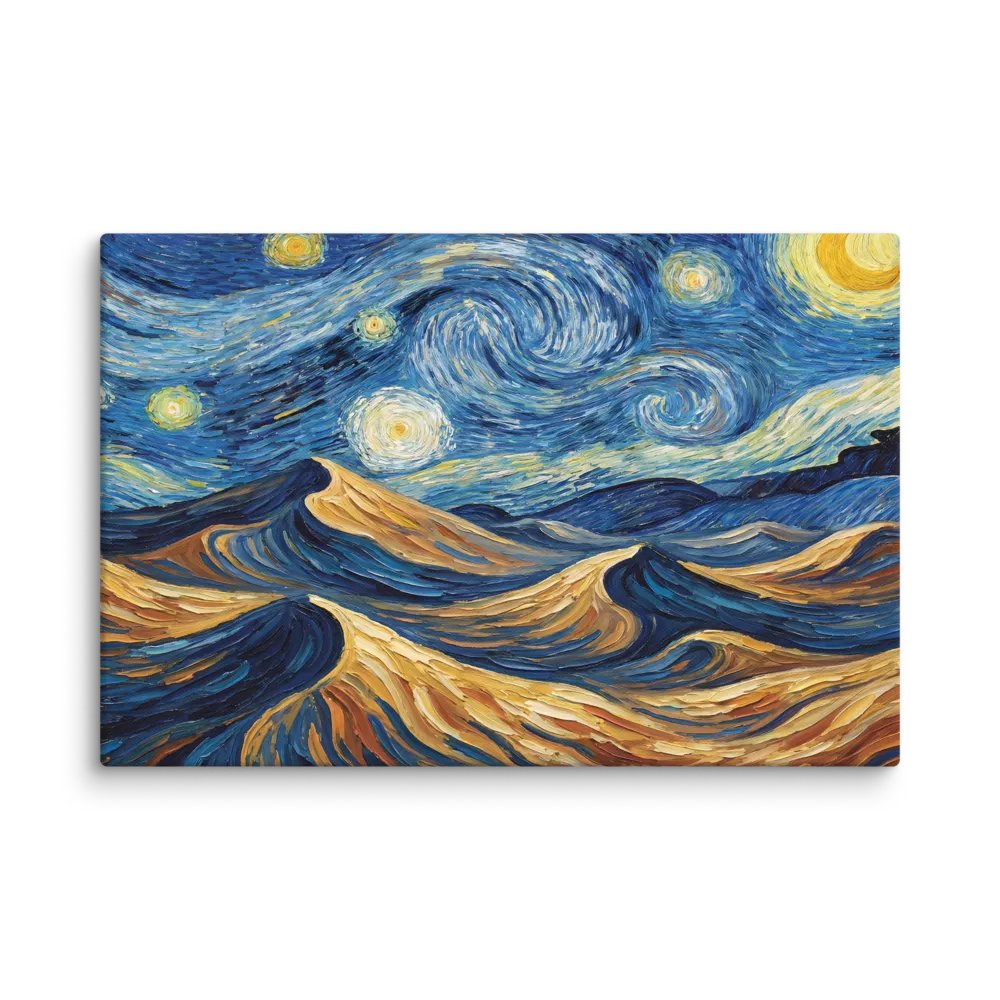 Cobalt vortexes and haloed stars — Thick-ridged oils