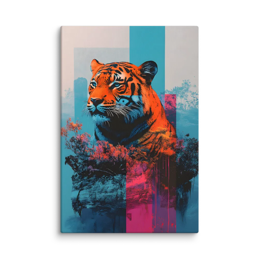 Pop Surreal Jungle Tiger 
 Metal Print | 20″x 30″