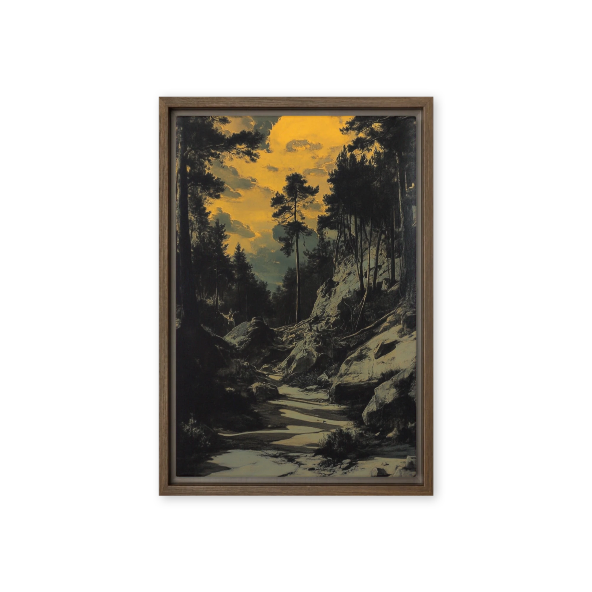Dramatic Landscape with Yellow Sky