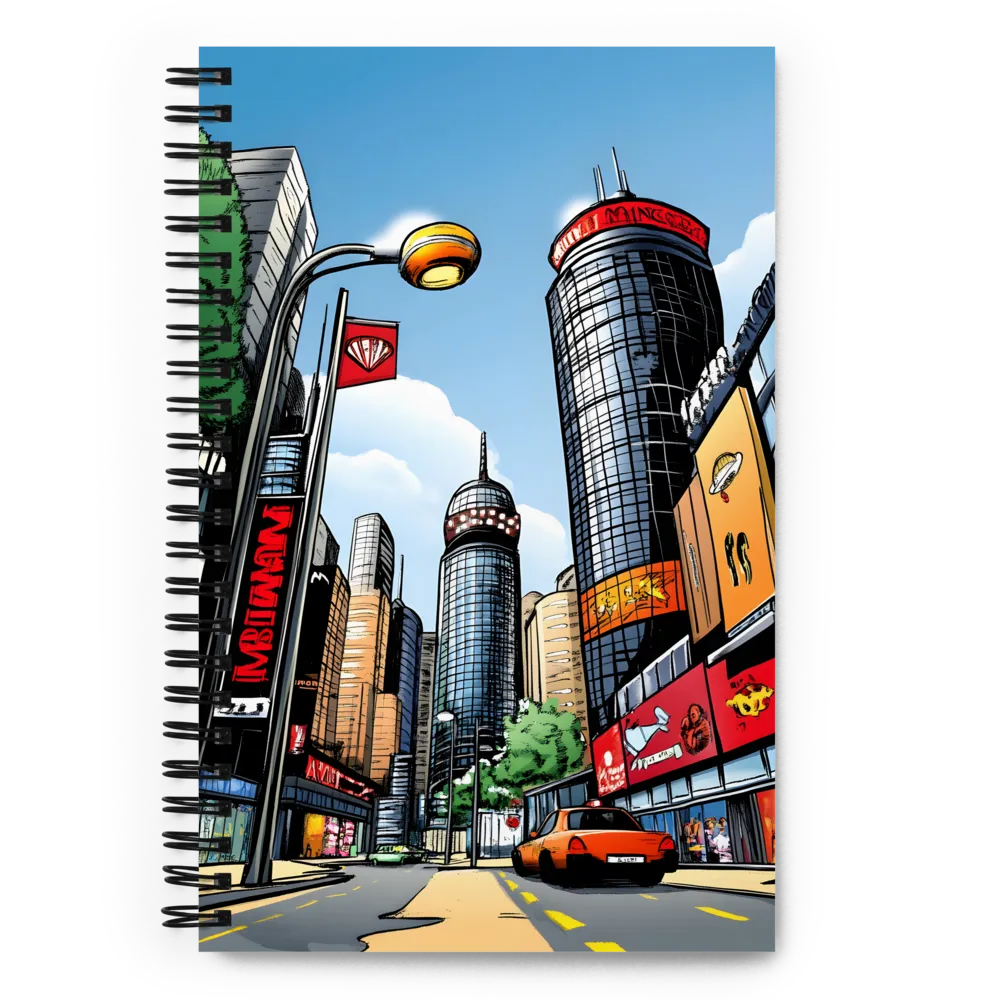 Comic Book Cityscape 
 Spiral Notebook | 140 pages