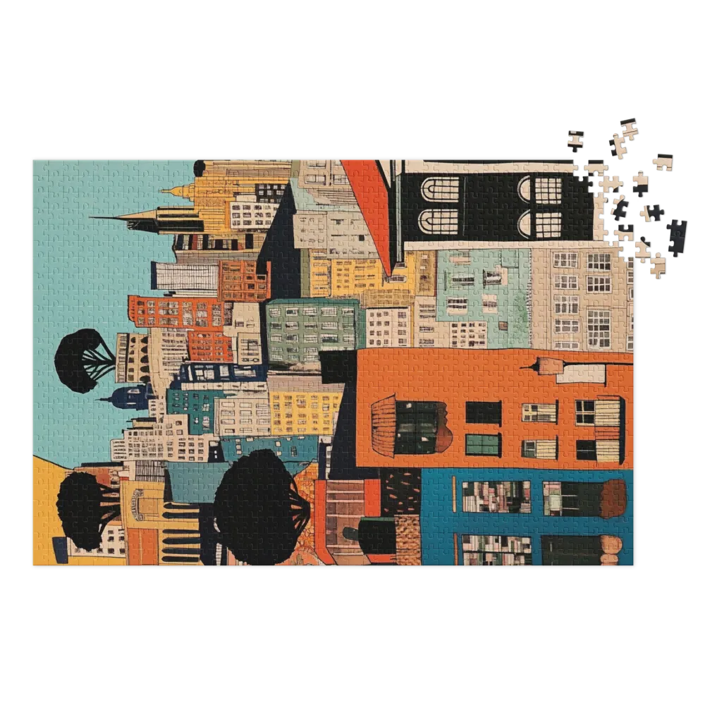 Serenidade Urbana Arborizada 
 Puzzle em caixa de metal