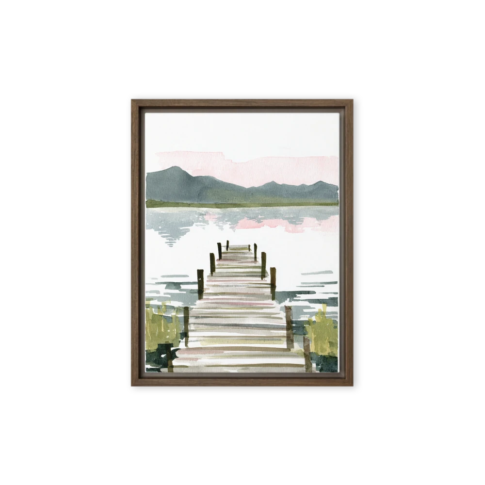 Serene Lake Dock | Art Print