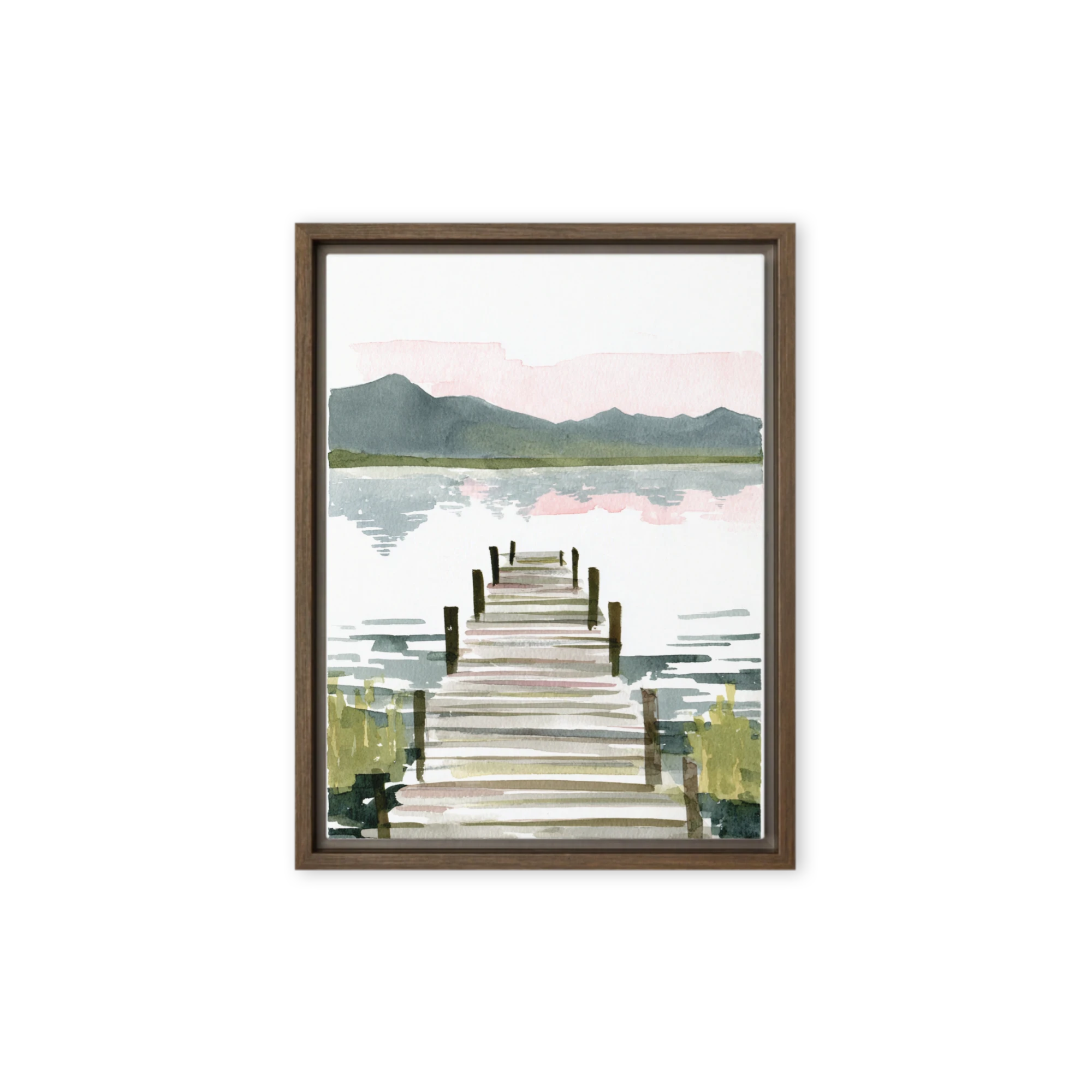 Serene Lake Dock | Art Print