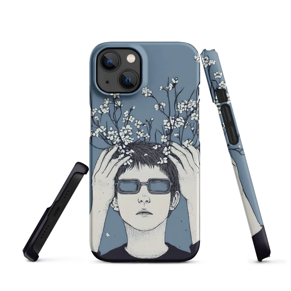 Person with Glasses and Flowers | Phone Case